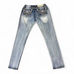Rock Revival  Ashley Skinny Jeans Womens 28 Blue Embellished Designer Denim Bling Photo 2