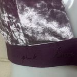 PINK - Victoria's Secret PINK Victoria’s Secret Purple Velvet Bralette size L Photo 4