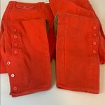 Ralph Lauren Suede Patched Chinos Orange Size 6 - Fair Condition Photo 7
