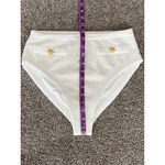 Beach Riot High-Waisted White Textured Bikini Bottom – Size Large Photo 3