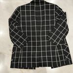 Anne Klein Anne‎ Klein Black White Plaid Longline Blazer Jacket Size L Career Photo 7