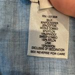 John Mark  Blue Boho Top Short Sleeve, Lace Beading J17 Photo 4