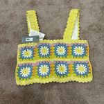 NWT Alemais Petra Colorful Crochet Crop Top Alemais Size 10 (medium) Yellow Photo 5