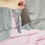 Calvin Klein GRAY TIE DYE WATERCOLOR FRONT LOGO SIDE SPLIT HEM LOUNGE SWEATSHIRT Photo 6