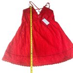 Lovers + Friends  Women’s M Levesque Lace Mini Dress Red Romantic Cocktail‎ New Photo 6