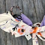 The Bikini Lab Watercolor Floral Ruffle Wrap Bikini Swim Top NWT size Medium Photo 8