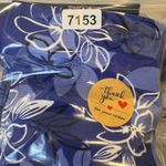 L.L.Bean Floral Swim Tankini Top Swimsuit Blue White Casual Comfort Size 22 Photo 11