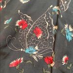 Free People  Bonnie Midnight Butterfly Chiffon Midi Dress Cottagecore Size 4 Photo 6