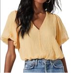 ASTR NWT the Label, Bubble Sleeve Gauze Top, Medium Photo 5