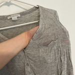 Liz Claiborne Light Heather Heathered Gray Button Down Cardigan Sweater / Shirt Photo 3