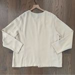 Eileen Fisher  Woman Textured 100% Silk Open Front Jacket Butter Yellow Cream 1X Photo 6