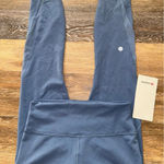 Lululemon  Wunder Train Mesh Panel High Rise 25” Washed Denim Size 6 NWT Photo 0