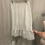 Vintage 70’s St. Michael UK white slip skirt lace ribbon trim elastic waist boho Size XL Photo 6