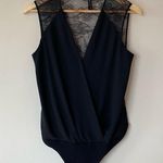 Imperial Black Thong Bodysuit with Lace back Made in Italy Size M Size M Photo 0