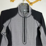 Lululemon Run: U-Turn Pullover Mini Check Pique Black White Sz 10/12 Reversible Photo 8