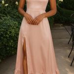Show Me Your Mumu Clarissa Corset Dress in Rose Gold Luxe Satin XS Photo 0