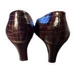 Vintage Calico Women’s Heels. English6. Brown Crocodile Photo 2