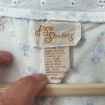 Floral Coquette Flanel Nightgown with Ruffle Trim Sz Medium White Photo 3