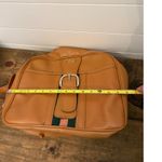 Vintage Brown Faux Leather Satchel Crossbody Bag With Buckle Detail Green Photo 9