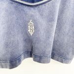 Free People  Movement Washed Cropped Tank Top S Blue Photo 3