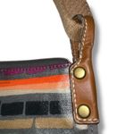Fossil Vintage  Womens Crossbody Purse Handbag Multicolor Stripes Coated Canvas Photo 3