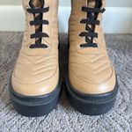 Gucci  Frances GG Combat Boots Lug Sole Matelasse Quilted Leather Tan Size EU 37 Photo 3