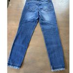1822 Denim Jeans Size 6 Skinny Distressed Stretch Raw Hem Mid Rise Med Blue EUC Photo 14