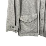 Lauren Ralph Lauren Womens Shirt Jacket Grey Wool Blend Utility Snap Front Large Gray Photo 2