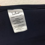 Lulus All Mine Navy Blue Floral Print Ruffle Chiffon Wrap Maxi Dress XS Photo 6