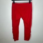 Soft Surroundings  Ruched Cropped Red Leggings Size XS Photo 1
