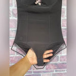ERES black lace trimmed body suit size 36B Black Photo 3