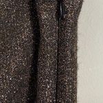 Vince Camuto One Shoulder Glitter Knee Length Dress Womens 12 Gold Slit Cocktail Photo 12