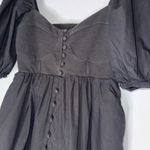 Maeve ANTHROPOLOGIE  Puff-Sleeved Sweetheart‎ Mini dress Black Small Photo 3