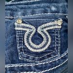 EARL JEAN denim jeans bling embroidered pockets blue vintage bootcut size 8 Photo 2
