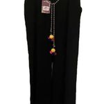 Joe Browns Hit The Beach Wide Leg Elastic Waist Crinkle Pant W/ Pom Poms Size M Black Size M Photo 1