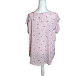 Pink Plus Size Blouse Navy Bows Cap Sleeves 2X Coquette Lightweight Baby Shower Photo 3