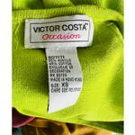 Vintage Y2K Knit Neon Green Embellished Top Size XS Victor Costa Photo 3