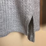 Calvin Klein Jeans Women’s Waffle Knit Gray V-Neck Long Sleeve Shirt Photo 3