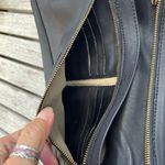 Ann Taylor  Nappa Leather Foldover Clutch Bag in Black Photo 5