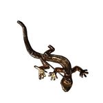 Vtg Clear & Green Rhinestones Reptile Lizard Gecko Jewelry Brooch Mint Condition Gold Photo 6