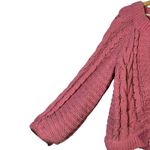 EXPRESS  Pink Cable Knit Cropped Sweater Women's Size S Photo 2