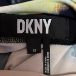 DKNY  Multicolor Sleeveless Abstract Tie Dye Zip Shoulder Boat Neck Blouse Top XS Photo 4