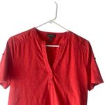 LRL Lauren Jeans Co. Ralph Lauren Medium Red Cotton Short Sleeve Shirt Photo 1