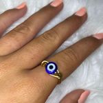 Handmade Blue Evil Eye Ring  Photo 1