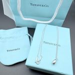 Tiffany & Co. Elsa Peretti Teardrop Pendant Sterling Silver Necklace Photo 3