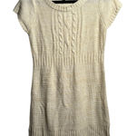 LEI Cable Knit Short Sleeve Sweater Dress Womens M (Jr L) Cream Ivory 00s Y2K‎ Size undefined Photo 0