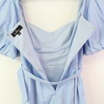Lulus  Dedication to‎ Detail Light Blue Puff Sleeve Belted Mini Dress Size M Photo 8