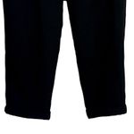 ZARA  Wide Leg Mid Rise Trouser Pants Front Side Pockets Belt Loops M Black #3102 Photo 10