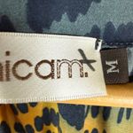 Veronica M ‎ Chiffon Dress Medium Blue Brown Animal Print Long Sleeve Office Wear Photo 3