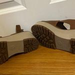 Timberland NEW BROWN LEATHER COMFORT WEDGE PLATFORM SANDALS SIZE 7 Photo 10